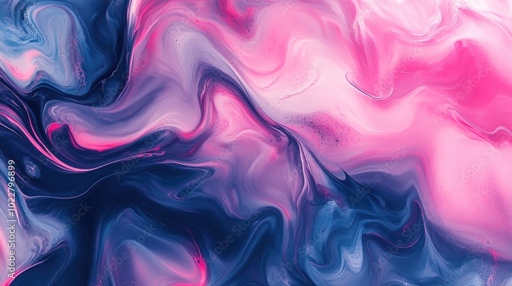 Aufkleber Abstract swirling background featuring a liquid paint texture in an expressionist style resembling a creative marble inspired backdrop with a graphic fluid appearance