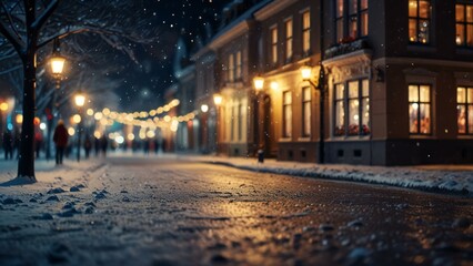 street in the evening