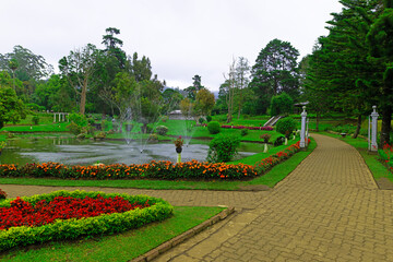 Garden in Victoria Park, Nuwera Eliya, in Sri Lanka.