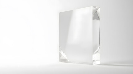 Pieces of transparent acrylic sheet isolated on background