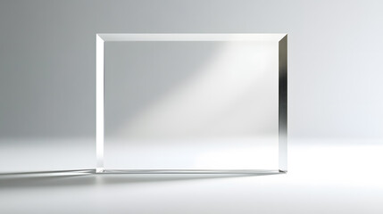 Pieces of transparent acrylic sheet isolated on background