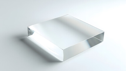 Pieces of transparent acrylic sheet isolated on background