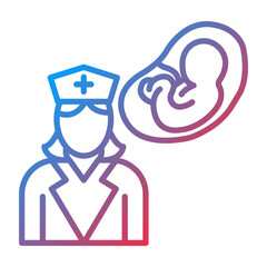 Obraz premium Delivery Nurse Midwife icon style