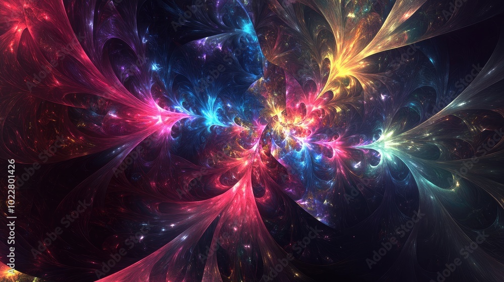 Poster abstract fractal fantasy design backdrop