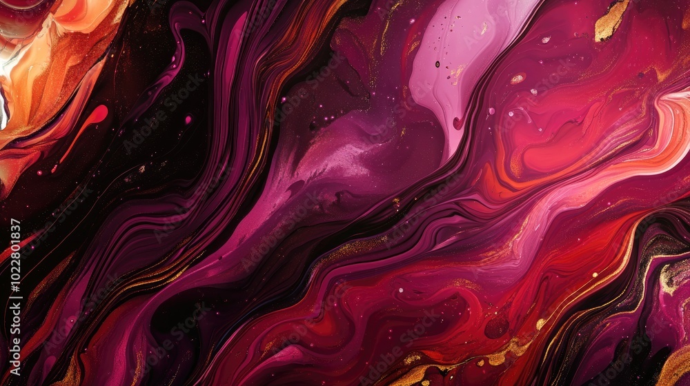 Aufkleber Abstract swirling background featuring a liquid paint texture in an expressionist style resembling a creative marble inspired backdrop with a graphic fluid appearance