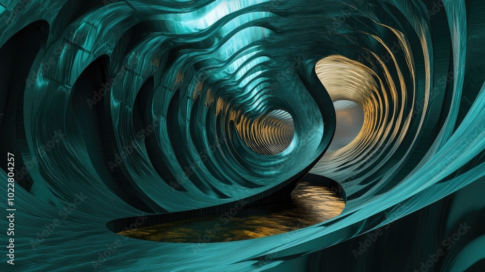 Poster abstract digital background in a fantasy 3d illustration style