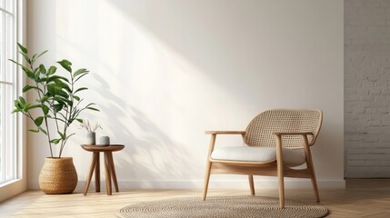 Minimalist Living Room with Natural Elements