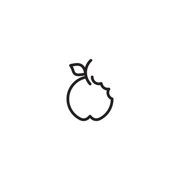 recommend clip art: Bitten apple icon. Apple core symbol. Eaten apple. Apple with a bite taken out. Simple line art apple.