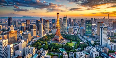 Fototapeta premium Stunning Views of Iconic Tokyo Landmarks Showcasing Japan's Unique Culture and Modern Architecture