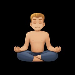 Man Meditating: Finding Inner Peace and Calm
