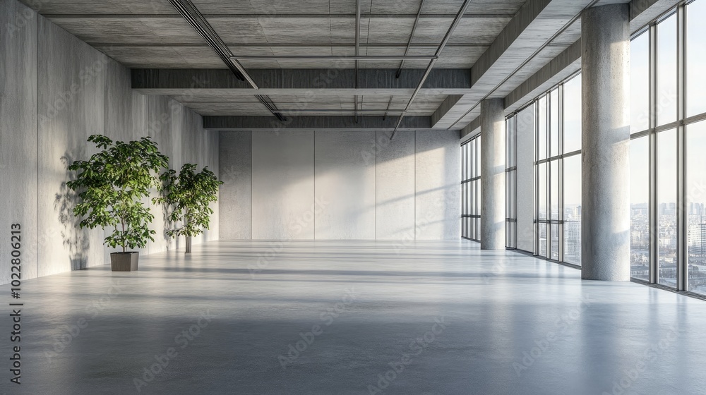 Poster 3d rendering of an unoccupied interior space