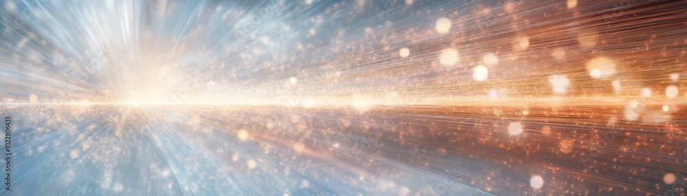 Poster abstract background with light rays bokeh and golden glitter