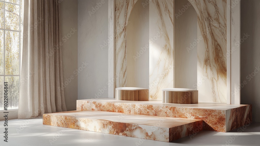 Poster bundle of luxury 3d podium models for high definition decor and product display