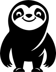 Obraz premium Cute Cartoon Sloth for Fun Printable Art Projects. 