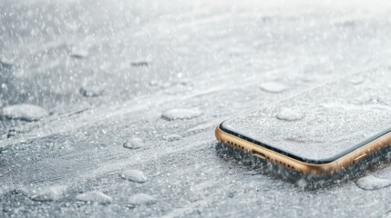 Waterproof Smartphone in the Rain  Water Resistant Phone  Technology in Wet Weather