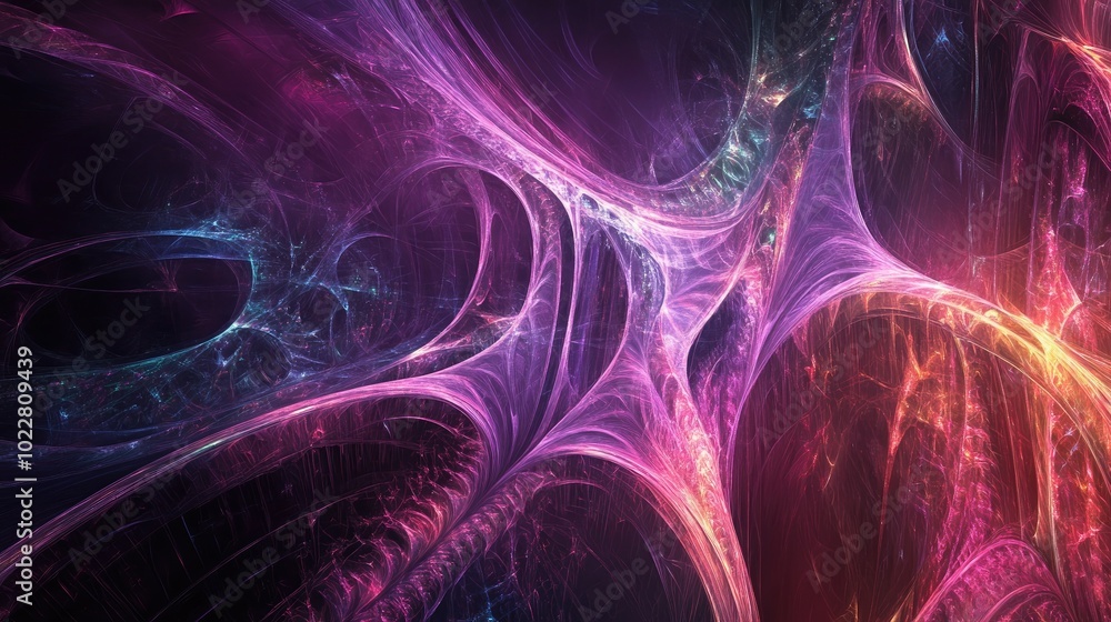 Poster abstract fractal fantasy design backdrop
