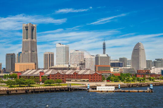 Scenery of Yokohama port at Yokohama city in Kanagawa Prefecture, Kanto, Japan