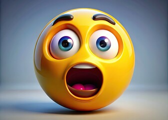Surprised open mouth emoji illustration expressing shock, excitement, or astonishment in digital design