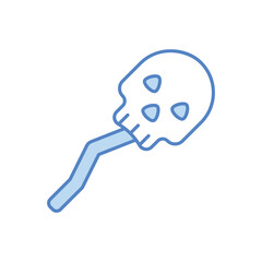 Skull Stick vector icon