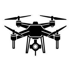 Vector drone icon black symbol. silhouette vector illustration