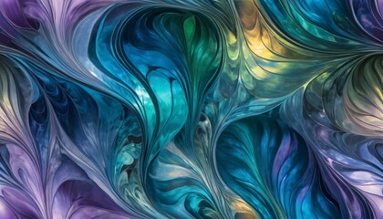 Obraz premium Illuminated Glass With Iridescent Tones