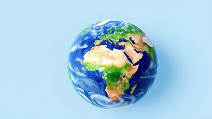 Obraz premium Earth Globe on Blue Background
