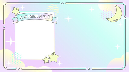 動画配信用のかわいい背景　コメント欄付