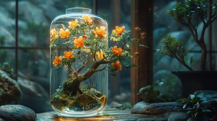 Enchanted Bonsai in a Glass Jar