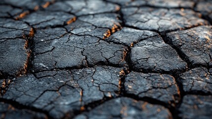 Cracked earth surface showcasing drought and environmental impact.
