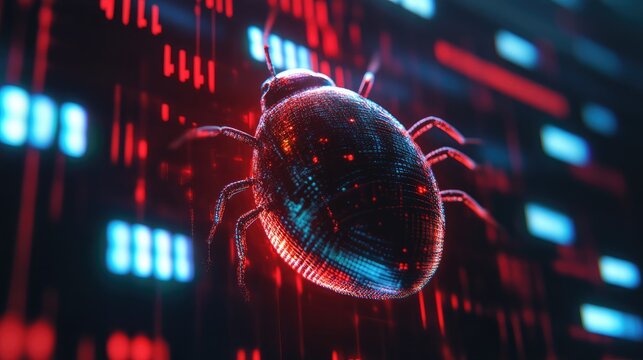 Digital Representation of a Cyber Bug Concept