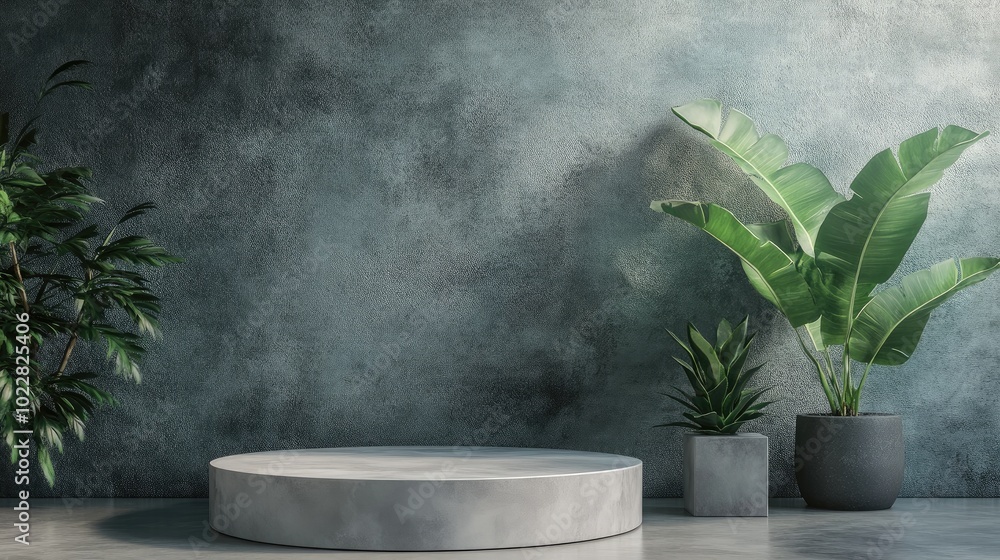 Aufkleber Abstract background featuring a geometric shape podium designed for product presentation 3D rendering