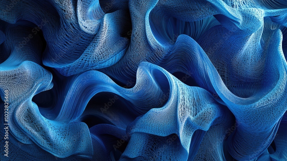 Aufkleber Abstract fantasy background featuring a textured blue gradient 3D background design elements enhance visual depth and interest