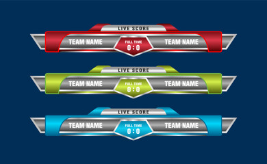 Scoreboard Broadcast Sport Lower Thirds vector template design  sport game soccer football,futsal,basketball