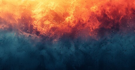 Grainy Texture Background Abstract Gradient Black Orange Light Blue Noise Grain Overlay Dark Banner Poster Design