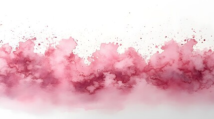 A dynamic blend of pink and magenta watercolor washes across the canvas, creating a fluid, organic wave. 