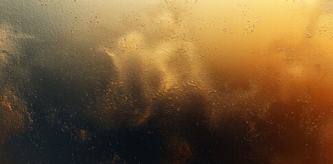 Obraz premium Grainy Abstract Gradient Background Golden Yellow Black Gray Brown Blurred Translucent Glass Effect Design