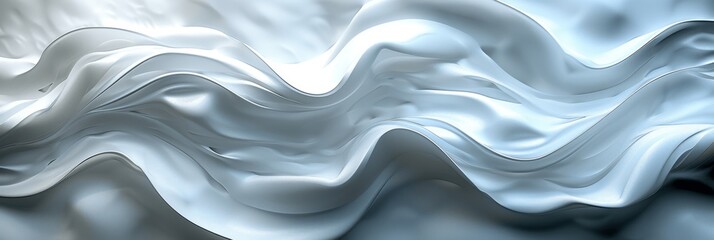 Fototapeta premium Elegant Abstract White Wavy Lines Background