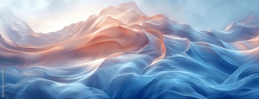 Poster elegant abstract white and blue waves background with soft curves and modern tech style
