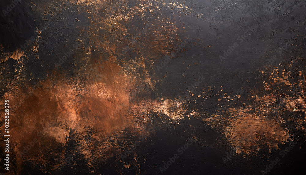 Poster textured metallic abstract background with warm tones and dark undertones showcasing intricate patte