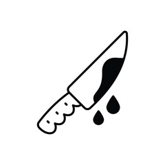 Bloody Knife vector icon