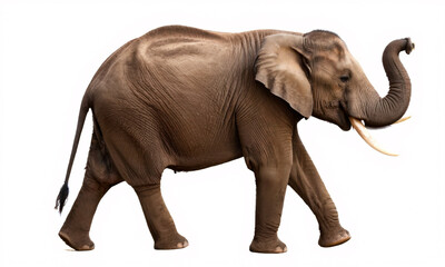 Obraz premium asian elephant isolated on white background