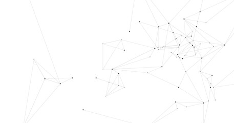 Concept of geometric mesh lines on a white background. Triangle pattern. Geometric abstract background with simple Triangle elements.	
