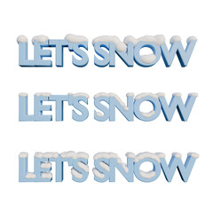 2025 Let's snow in blue design with snow, transparent  background