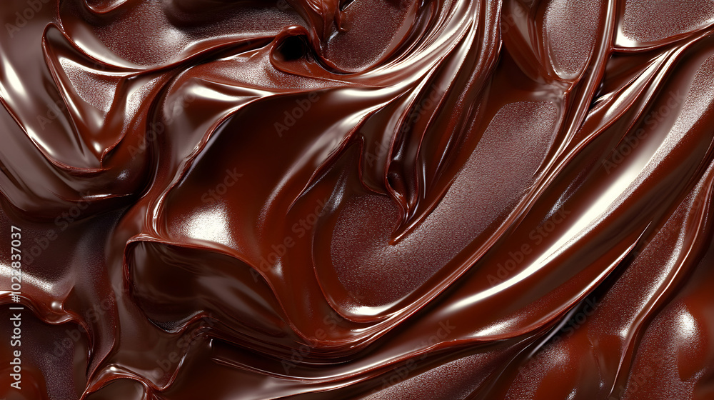 Poster smooth flowing texture of melted chocolate creates a rich and glossy surface, inviting and indulgent