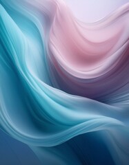 Fototapeta premium flowing fabric gently drifting in mid-air,soft textures and smooth gradients to convey a sense of calm motion.