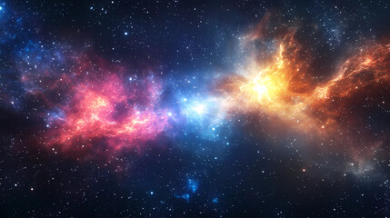 Fototapeta premium Colorful space galaxy cloud nebula. Stary night cosmos. Universe science astronomy. Supernova background wallpaper