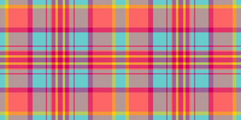 India textile background fabric, service texture plaid pattern. Indoor tartan vector check seamless in teal and red colors.