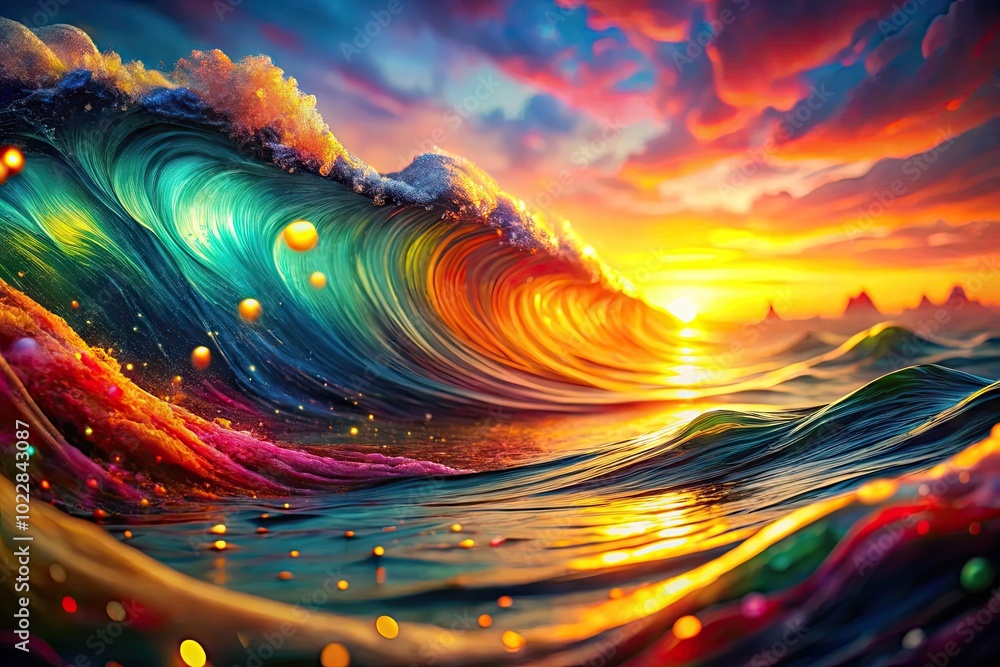 Poster vibrant abstract 4k background with colorful waves and fluid patterns for digital artwork and design