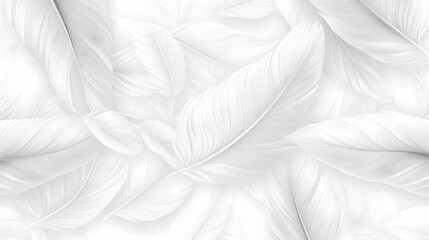 Fototapeta premium White feather background, elegant texture, white feather pattern, white feather material