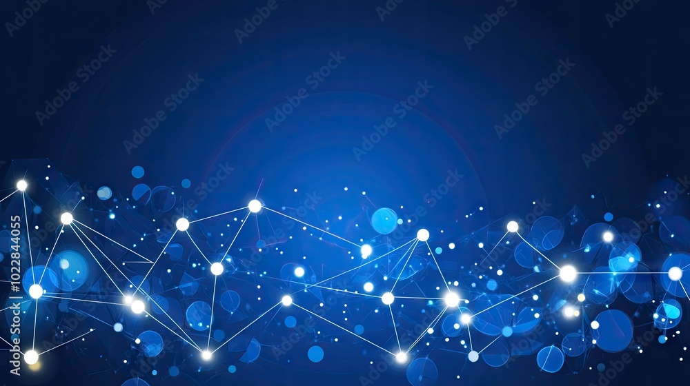Poster futuristic ai interface background with data streams and neural connections, illustrating advanced a